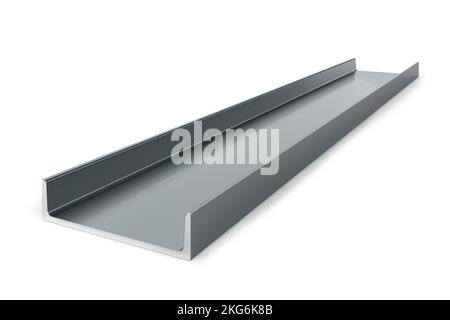 Stair stringer channel isolated on white background - 3d rendering Stock Photo