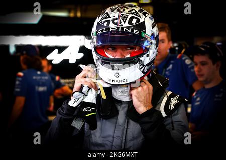 Pierre Gasly (FRA) Alpine F1 Team. 21.11.2022. Formula 1 Testing, Yas Marina Circuit, Abu Dhabi, Monday.  Photo credit should read: XPB/Alamy Live News. Stock Photo