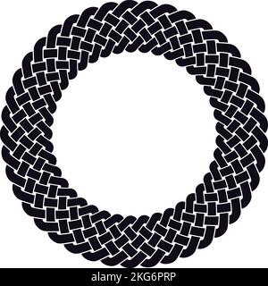 Circular border made with Celtic knots for use in designs for St. Patrick's Day. Stock Vector