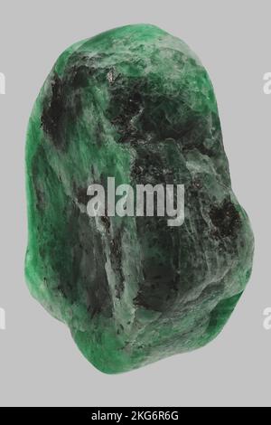 Close up still life textured surface of Brazilian green emerald Stock Photo