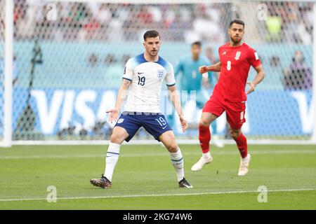 Al Rayyan, Qatar. 21st Nov, 2022. Mason Mount (ENG) Football/Soccer : FIFA World Cup Qatar 2022 Group stage Group B match between England 6-2 Iran at the Khalifa International Stadium in Al Rayyan, Qatar . Credit: Mutsu Kawamori/AFLO/Alamy Live News Stock Photo