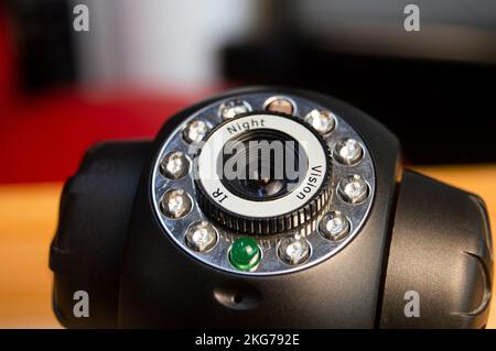Close-up IP cameras Install IP CCTV cameras or high-tech surveillance systems. CCTV system Stock Photo