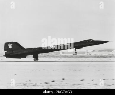 The American spy plane Lockheed A-12 Oxcart taking off. 1965 Stock Photo