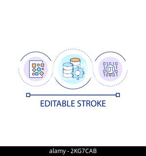 Database management system loop concept icon Stock Vector