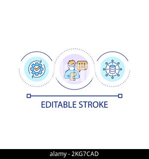 Database master loop concept icon Stock Vector