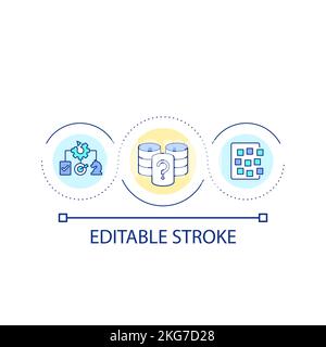 Strategy issues loop concept icon Stock Vector
