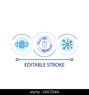 Large database size loop concept icon Stock Vector