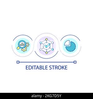 Data analysis loop concept icon Stock Vector