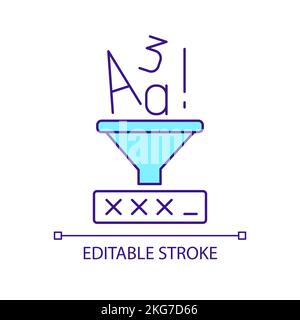 Strong password generator RGB color icon Stock Vector