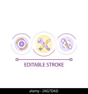 Fixing problem loop concept icon Stock Vector