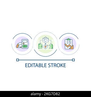 Business strategy issue loop concept icon Stock Vector
