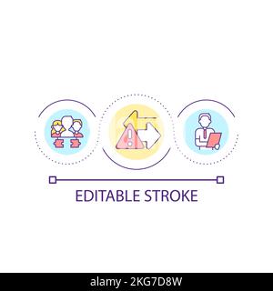 Detection issues loop concept icon Stock Vector