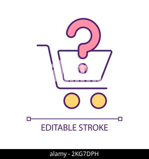 Online shopping problem RGB color icon Stock Vector