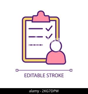 Reservation waitlist RGB color icon Stock Vector