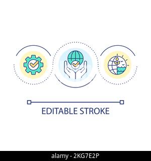 Sustainable development loop concept icon Stock Vector