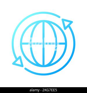 International exchange pixel perfect gradient linear vector icon Stock Vector
