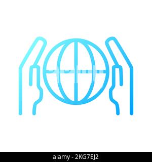 Network communication pixel perfect gradient linear vector icon Stock Vector