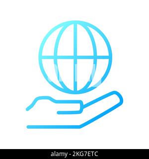Internet service pixel perfect gradient linear vector icon Stock Vector