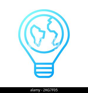 Global innovation pixel perfect gradient linear vector icon Stock Vector