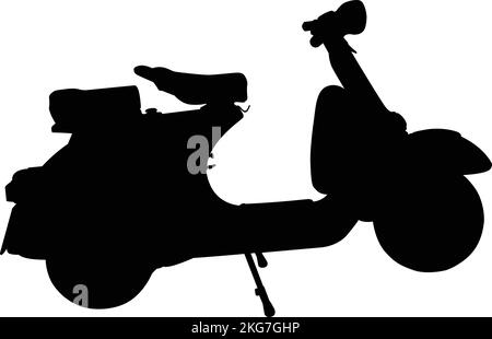 scooter vector icon black design Stock Vector
