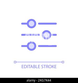 Filters button pixel perfect glassmorphism ui icon Stock Vector