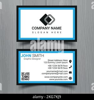 Professional business card design template Stock Vector