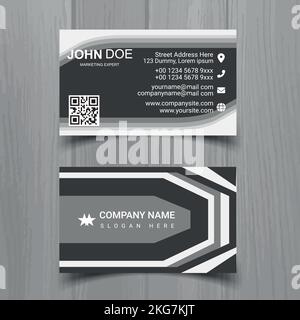 Professional business card design template Stock Vector