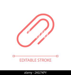 Paperclip pixel perfect glassmorphism ui icon Stock Vector