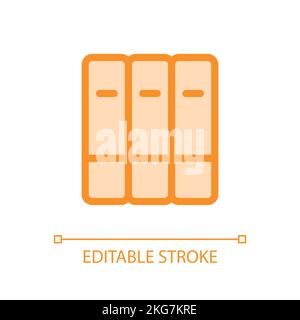 Organize bookshelf pixel perfect glassmorphism ui icon Stock Vector