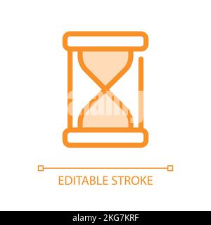 Hourglass pixel perfect glassmorphism ui icon Stock Vector