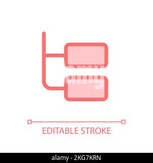 Online chat thread pixel perfect glassmorphism ui icon Stock Vector