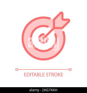 Reaching target pixel perfect glassmorphism ui icon Stock Vector