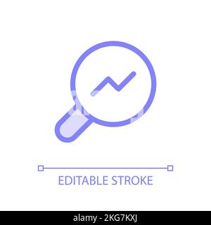 Analytic tool pixel perfect glassmorphism ui icon Stock Vector