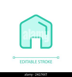 Home pixel perfect glassmorphism ui icon Stock Vector