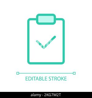 Completed task pixel perfect glassmorphism ui icon Stock Vector