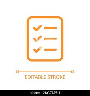 Checklist of completed tasks pixel perfect glassmorphism ui icon Stock Vector