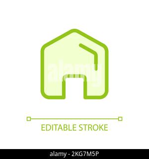 Home pixel perfect glassmorphism ui icon Stock Vector