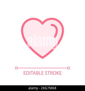 Heart pixel perfect glassmorphism ui icon Stock Vector