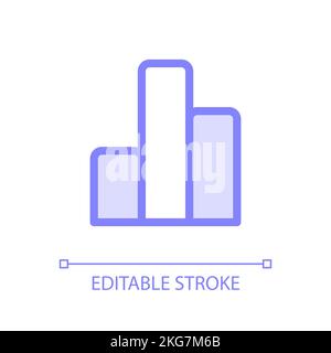 Column graph pixel perfect glassmorphism ui icon Stock Vector