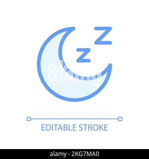 Sleep pixel perfect glassmorphism ui icon Stock Vector
