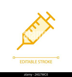 Syringe pixel perfect glassmorphism ui icon Stock Vector