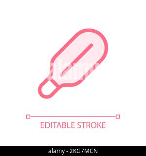 Medical thermometer pixel perfect glassmorphism ui icon Stock Vector
