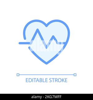 Cardiology pixel perfect glassmorphism ui icon Stock Vector