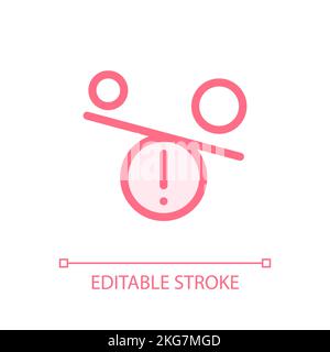 Imbalance pixel perfect glassmorphism ui icon Stock Vector