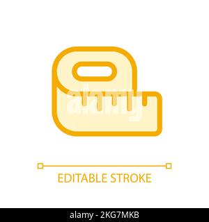Tape line pixel perfect glassmorphism ui icon Stock Vector