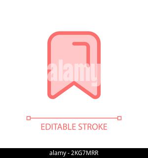 Marked content pixel perfect glassmorphism ui icon Stock Vector