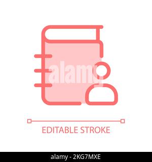 Contact list pixel perfect glassmorphism ui icon Stock Vector
