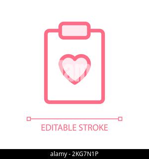 Health record pixel perfect glassmorphism ui icon Stock Vector