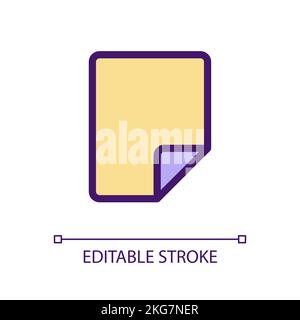 Document pixel perfect RGB color ui icon Stock Vector