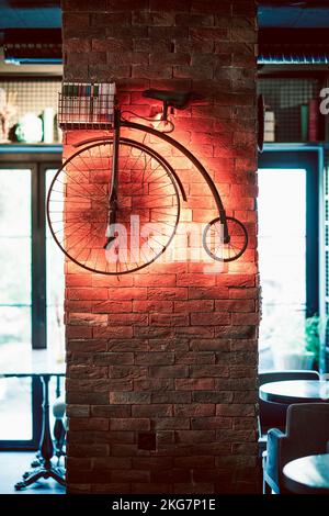 Bicycle accessory in the restaurant Stock Photo